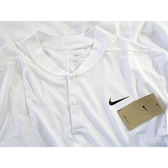 $58 NIKE GOLF DRI-FIT  VICTORY BLADE POLO SHIRT DH0838-100 WHITE/BLACK 2XL - Picture 4 of 5